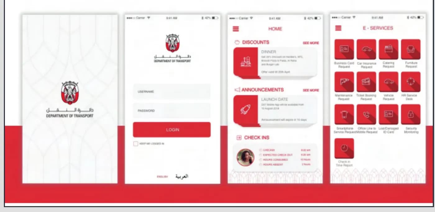 Department of Transport, UAE Bawabti app screenshots