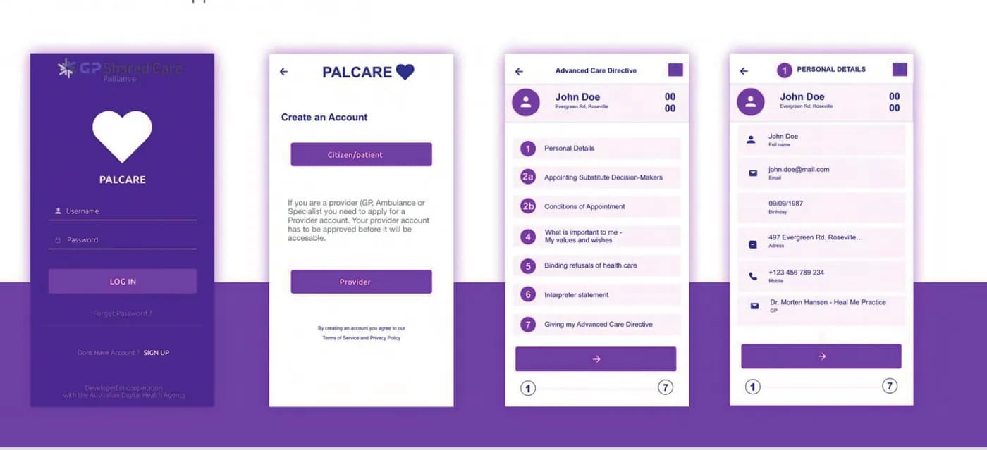 Symmetric Pal-Care screenshots